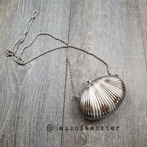 [La Regale] two toned silver metal mini bag